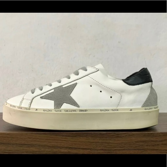 $635 Golden Goose Hi-Star White Black Size 40 / US 10 - Picture 5 of 10
